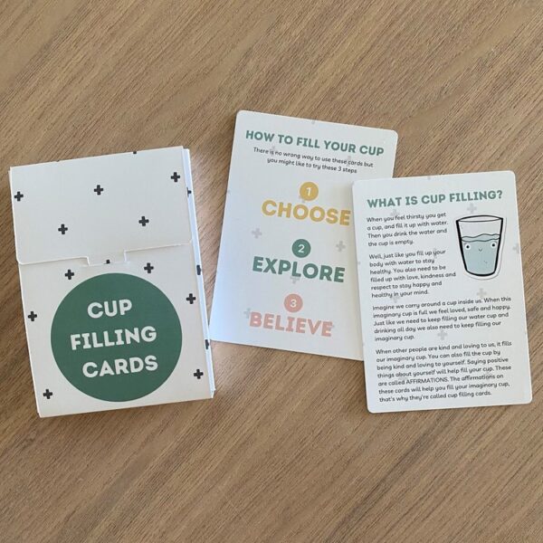 Cup fill cards box & instructions