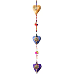 Multi-Colour Heart Hanger Cloth 5 Hearts (124cm Long)